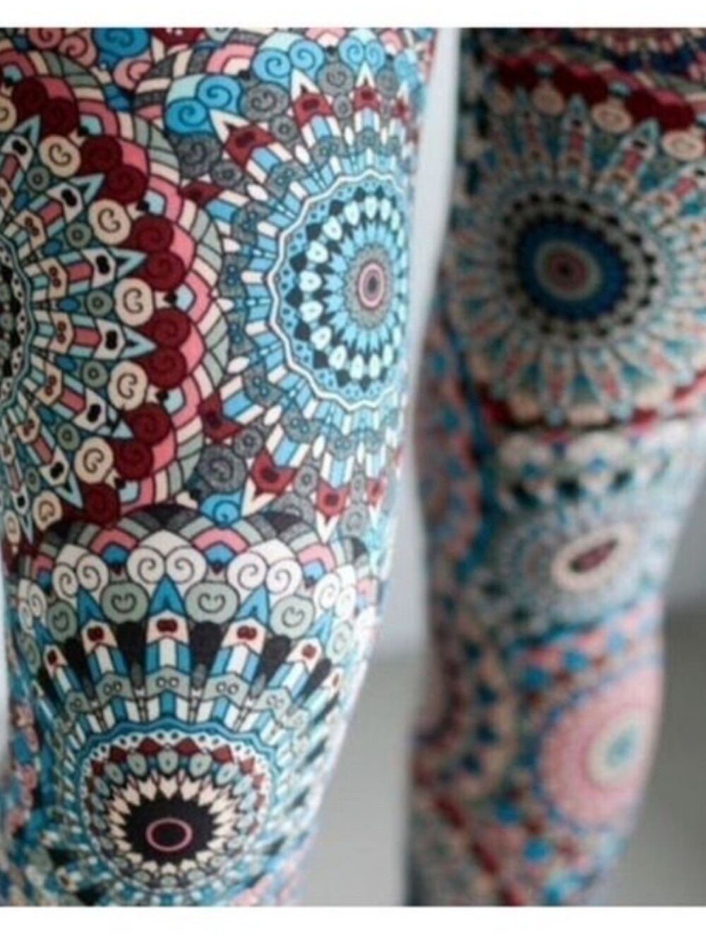 LEGGINGS DEPOT Blue & Pink Multi Print Full length Kid's Leggings Size Small NWT
